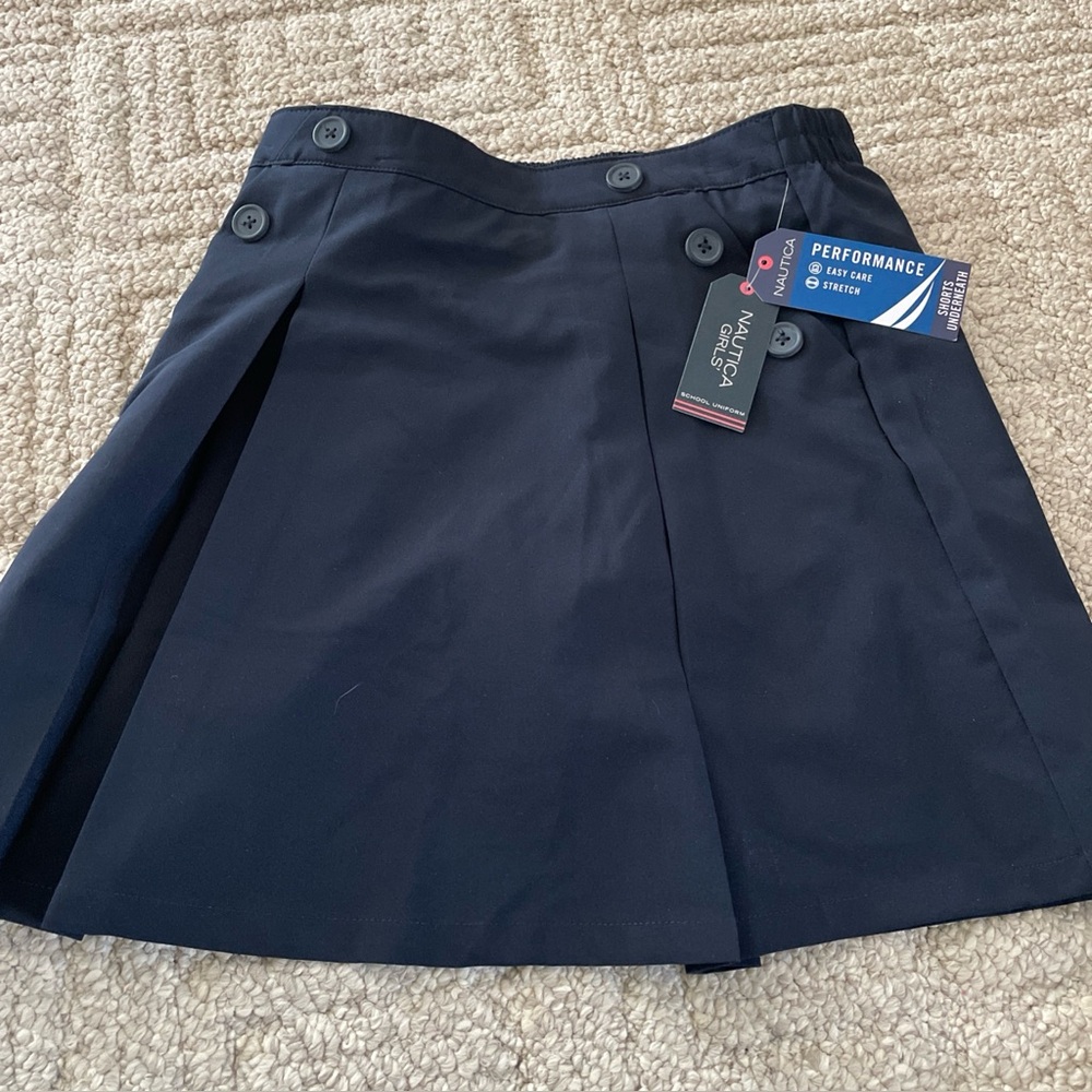 Nautica Navy Blue Girls 12 School Uniform Skirt Skort